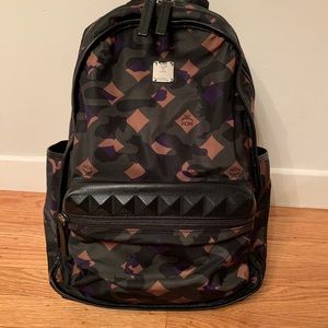 MCM Dieter Munich Lion Camo Backpack
